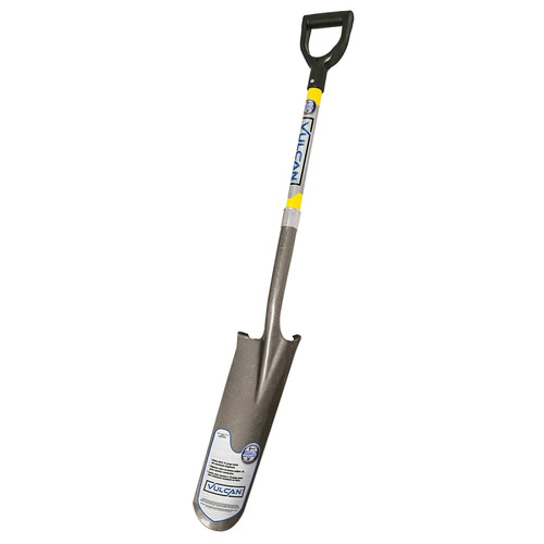 Vulcan 34538 PEP-F Drain Spade Shovel, 6 in W Blade, Steel Blade, Fiberglass Handle, D-Shaped Handle, 29 in L Handle [SKU: ORG6047740]