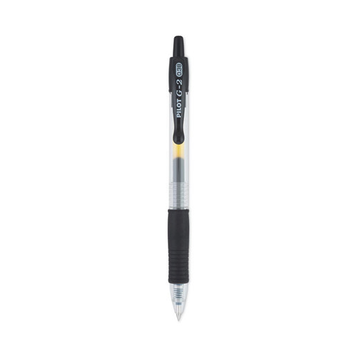 G2 Premium Gel Pen Convenience Pack, Retractable, Extra-Fine 0.38 mm, Black Ink, Clear/Black Barrel, Dozen [SKU: PIL31277]