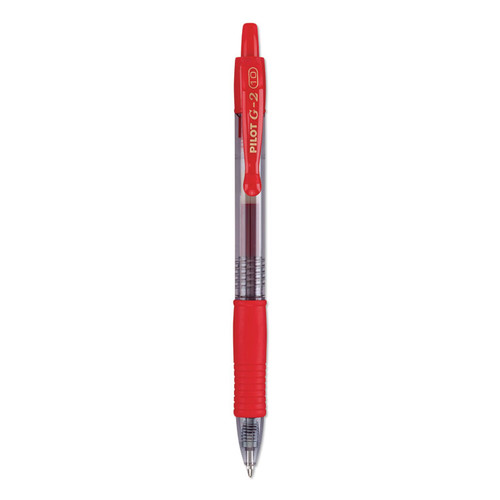 G2 Premium Gel Pen, Retractable, Bold 1 mm, Red Ink, Smoke Barrel, Dozen [SKU: PIL31258]