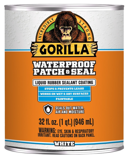 Gorilla 105340 Patch and Seal Liquid, Water-Proof, White, 32 oz [SKU: ORG5122759]