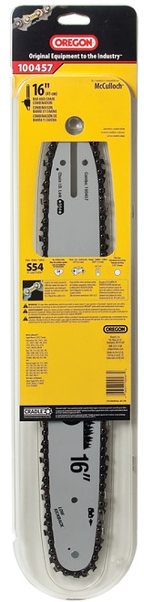 Oregon AdvanceCut 100457 Bar and Chain Combo, Small Bar Nose Radius, 54-Drive Link, 91PX Chain, 3/8 in TPI/Pitch [SKU: ORG6854822]