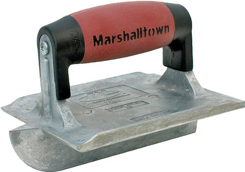 Marshalltown DuraSoft Series 833D Hand Groover, 6 in L Blade, 4-3/8 in W Blade, 1/4 in Radius, Zinc Blade [SKU: ORG0286302]