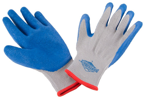 Diamondback GV-SHOWA/L Gripper Work Gloves, Men & Women, 10 in L, Knit Liner Cuff, Rubber Latex Coating, Grey & Blue [SKU: ORG2076230]