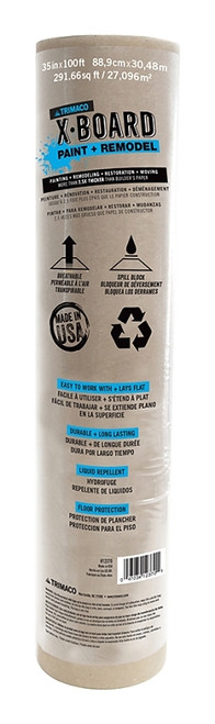 Trimaco 12370 X-BOARD Surface Protector, 100 ft L, 35 in W, Paperboard, Brown [SKU: ORG9374174]