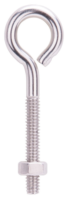 ProSource LR294 Eye Bolt, 6.2 mm Thread, Machine Thread, 1-1/2 in L Thread, 1 in Dia Eye, 196 lb Working Load [SKU: ORG6346670]