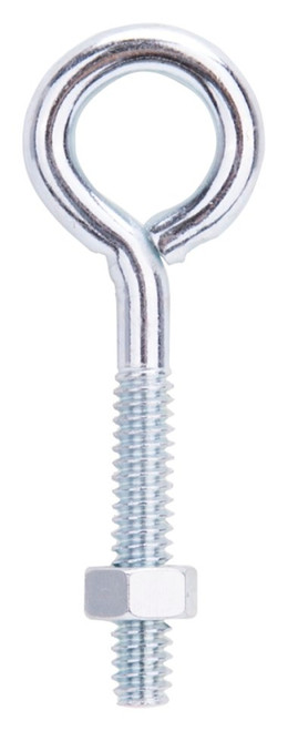 ProSource LR266 Eye Bolt, 4.8 mm Thread, Machine Thread, 1 in L Thread, 3/4 in Dia Eye, 79 lb Working Load, Steel, Zinc [SKU: ORG0858365]