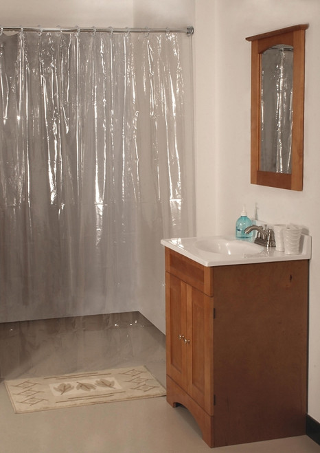 Simple Spaces SD-MCP01-C3L Shower Curtain, Vinyl, Clear, Clear [SKU: ORG4003513]