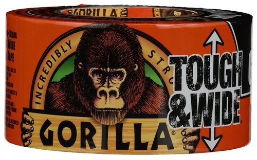 Gorilla 6003001 Duct Tape, 25 yd L, 3 in W, Cotton/Polymer Backing, Black [SKU: ORG5121462]