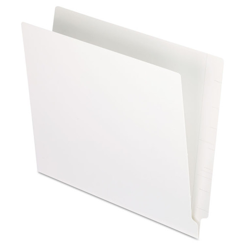 Colored End Tab Folders with Reinforced Double-Ply Straight Cut Tabs, Letter Size, 0.75" Expansion, White, 100/Box [SKU: PFXH110DW]