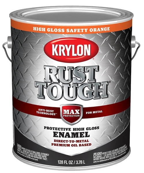 Krylon Rust Tough K09768008 Enamel, Gloss, Safety Orange, 1 gal [SKU: ORG2858744]