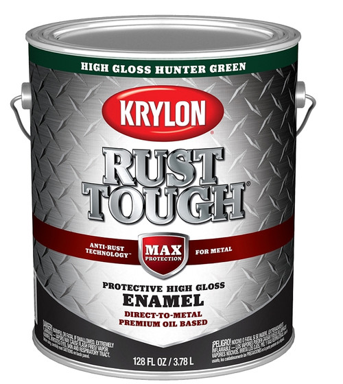 Krylon Rust Tough K09739008 Enamel, Gloss, Hunter Green, 1 gal [SKU: ORG2858702]