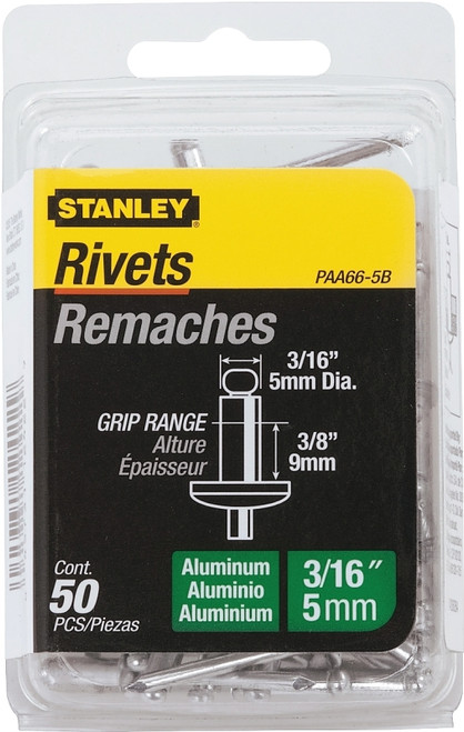 STANLEY PAA66-5B Pop Rivet, Reusable, Aluminum [SKU: ORG6261283]
