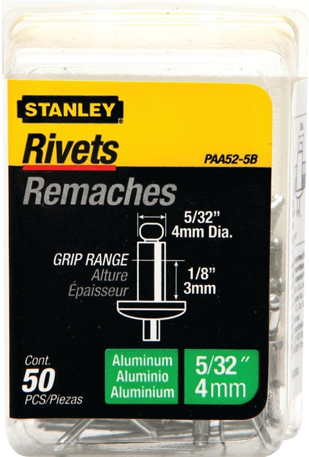 STANLEY PAA52-5B Pop Rivet, Reusable, Aluminum [SKU: ORG6859466]