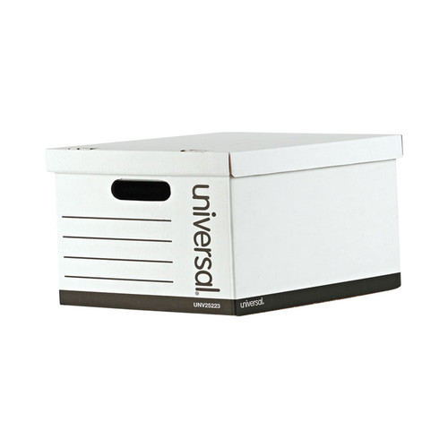Basic-Duty Economy Record Storage Boxes, Letter/Legal Files, 12" x 15" x 10", White, 10/Carton [SKU: UNV25223]