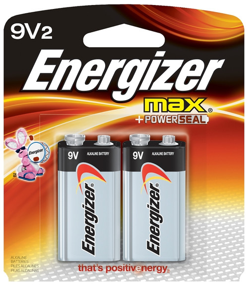 Energizer 522BP-2 Battery, 9 V Battery, 625 mAh, Alkaline, Manganese Dioxide, Zinc [SKU: ORG8120198]