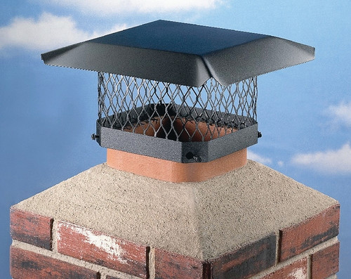 SHELTER SC913 Shelter Chimney Cap, Steel, Black, Powder-Coated, Fits Duct Size: 7-1/2 x 11-1/2 to 9-1/2 x 13-1/2 in [SKU: ORG6393458]
