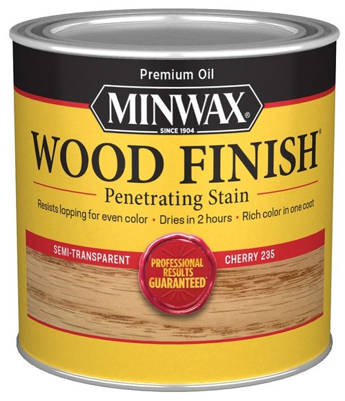Minwax Wood Finish 223504444 Wood Stain, Cherry, Liquid, 0.5 pt, Can [SKU: ORG7969546]