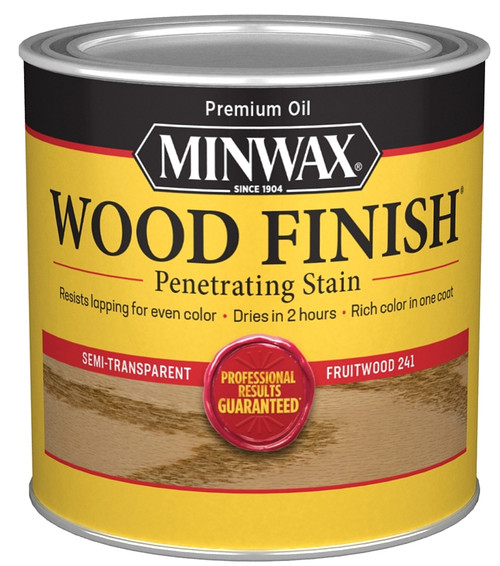 Minwax Wood Finish 224104444 Wood Stain, Fruitwood, Liquid, 0.5 pt, Can [SKU: ORG7969587]