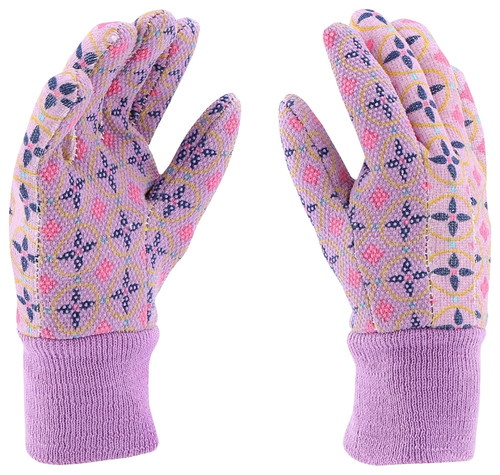 Miracle-Gro MG65757-Y Youth Garden Gloves, Knit Cuff, Cotton/Polyester/PVC, Multi-Color [SKU: ORG5916283]