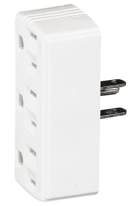 Eaton Cooper Wiring 1147W-BOX Outlet Adapter, 2 -Pole, 15 A, 125 V, 3 -Outlet, NEMA: NEMA 5-15R [SKU: ORG6744163]