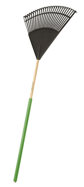 Landscapers Select 34586 Lawn/Leaf Rake, Poly Tine, 26-Tine, Wood Handle, 48 in L Handle [SKU: ORG1385996]