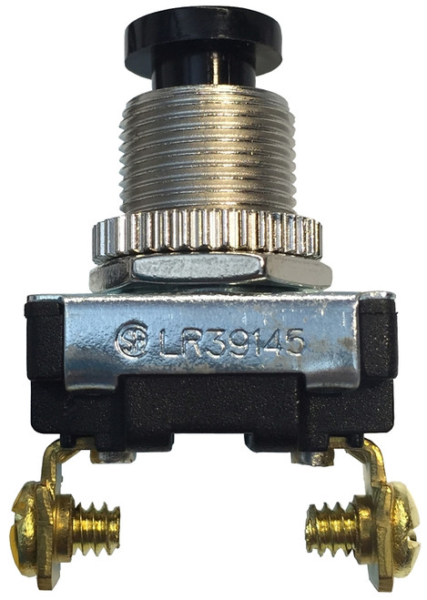 GB GSW-22 Pushbutton Switch, 6/3 A, 120/240 V, SPST, Screw Terminal, Chrome [SKU: ORG6436547]