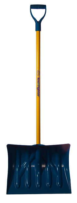 Mount Waldo Plastics 18SFSB Snow Shovel, 18 in W Blade, Steel Handle, Blue [SKU: ORG9118076]