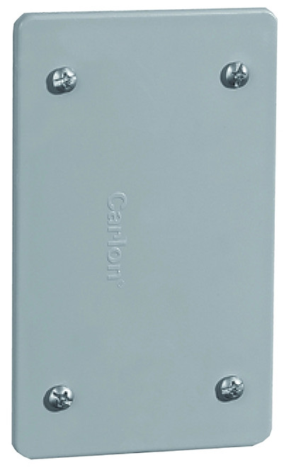 Carlon E980CN-CAR Cover, 4-5/8 in L, 2-7/8 in W, Rectangular, PVC, Gray, Textured [SKU: ORG6369755]
