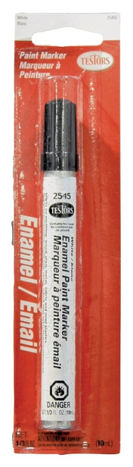 TESTORS 2545C Enamel Marker, White, 0.33 fl-oz [SKU: ORG6561450]