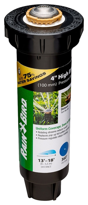 Rain Bird 12SA 12SAFPROPR Mini Pop-Up Rotor Sprinkler, 1/2 in Connection, Female Thread, 4 in H Pop-Up, 13 to 18 ft [SKU: ORG4478855]