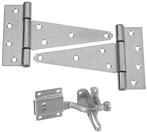 National Hardware DPV875 Series N343-434 Gate Kit, Stainless Steel, Silver, Stainless Steel, 3-Piece [SKU: ORG7224611]