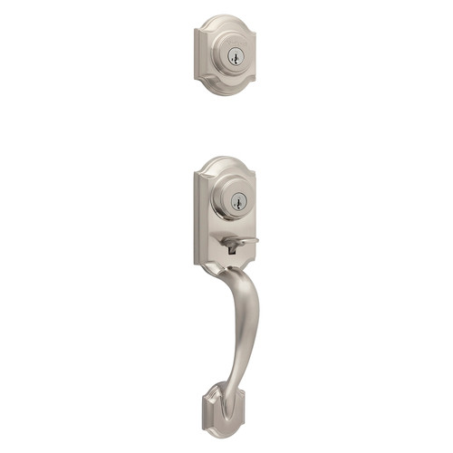Kwikset 95530-018 Handleset, 2 Grade, Satin Nickel, 2-3/8 x 2-3/4 in Backset, KW1 Keyway, 1-3/4 in Thick Door [SKU: ORG6225015]