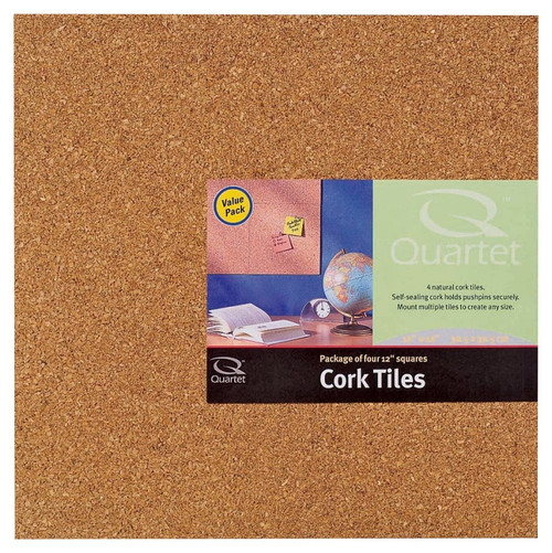 Quartet 102 Natural Cork Tile, 12 in L, Brown Board [SKU: ORG0822270]