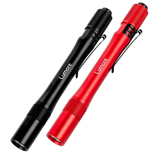 NEBO LUMORE 6886 Pen Light, AAA Battery, Alkaline Battery, LED Lamp, 100 Lumens, 84 m Beam Distance, Black/Red [SKU: ORG5180336]