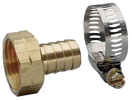 NELSON 854544-1001 Hose Repair Coupler, 3/4 in, Female, Brass, For: 3/4 in Garden Hose [SKU: ORG7343775]