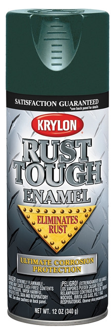 Krylon K09223007 Rust-Preventative Enamel Paint, Gloss, Hunter Green, 12 oz, Can [SKU: ORG8705477]