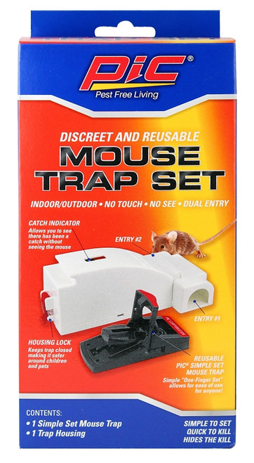 Pic MTK Mouse Trap Set, 8 in L, 4.2 in W, 2.9 in H [SKU: ORG8917452]
