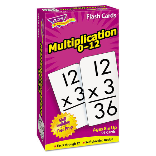 Skill Drill Flash Cards, Multiplication, 3 x 6, Black and White, 91/Pack [SKU: TEPT53105]