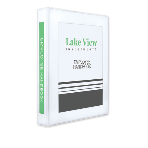Framed View Heavy-Duty Binders, 3 Rings, 1" Capacity, 11 x 8.5, White [SKU: AVE68056]