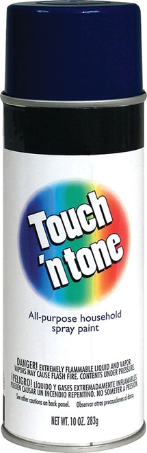 TOUCH 'N TONE 55290830 Spray Paint, Gloss, Dark Blue, 10 oz, Aerosol Can [SKU: ORG6141337]