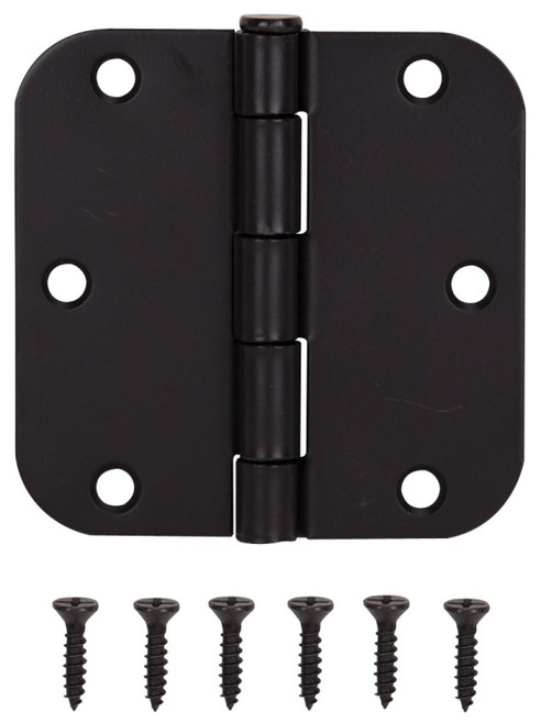 ProSource 20347ORX Door Hinge, Steel, Oil-Rubbed Bronze, Loose Pin, 180 deg Range of Motion, Screw Mounting [SKU: ORG1411859]