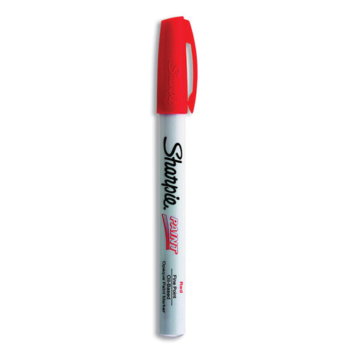 Permanent Paint Marker, Fine Bullet Tip, Red [SKU: SAN35535]
