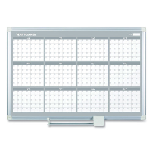 12 Month Year Planner, 36x24, Aluminum Frame [SKU: BVCGA03106830]