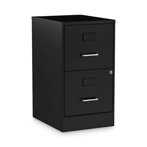 Soho Vertical File Cabinet, 2 Drawers: File/File, Letter, Black, 14" x 18" x 24.1 [SKU: ALESVF1824BL]