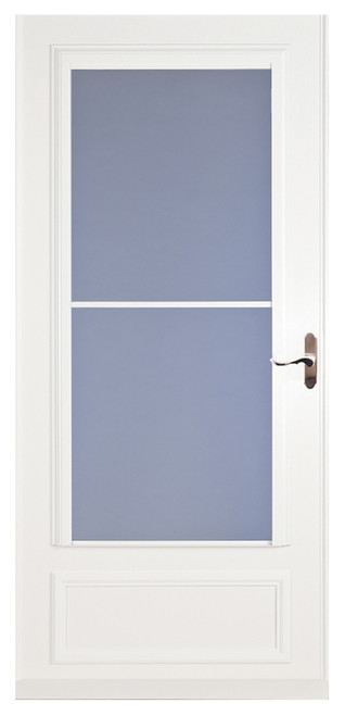 Larson Screen Away 830-82-031 Storm Door, 32 in W, 81 in H, Retractable Screen, Wood, White [SKU: ORG9550047]