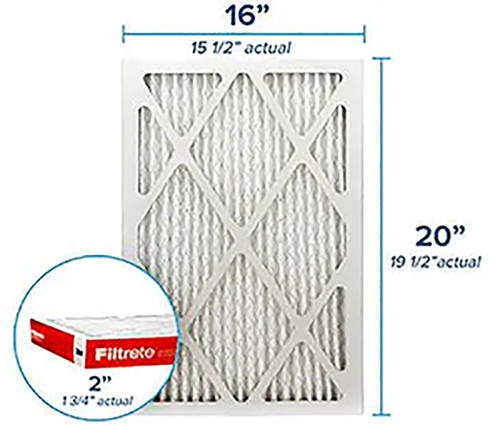FILTER AIR 1000MPR 16X20X2IN [SKU: ORG8850711]