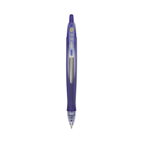 G6 Gel Pen, Retractable, Fine 0.7 mm, Blue Ink, Blue Barrel [SKU: PIL31402]
