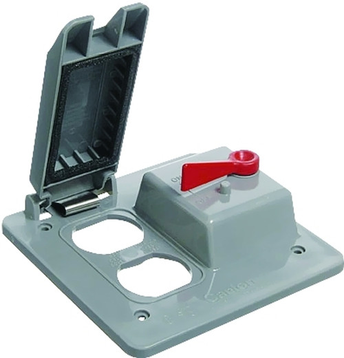 Carlon E9G2DSN-CAR Cover, 4-55/64 in L, 3-17/64 in W, Rectangular, Lexan, Gray, Textured [SKU: ORG6075162]