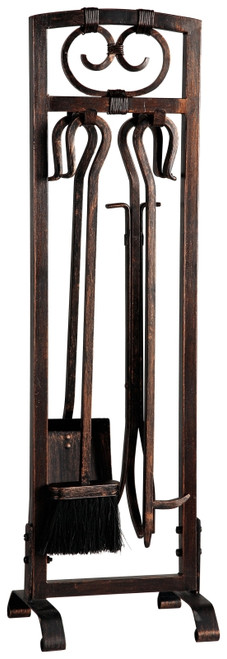 Simple Spaces CPO90501AC3L Fireplace Tool Set, Antique Bronze, 5-Piece [SKU: ORG0262139]