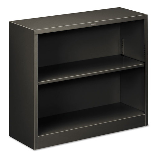 Metal Bookcase, Two-Shelf, 34.5w x 12.63d x 29h, Charcoal [SKU: HONS30ABCS]